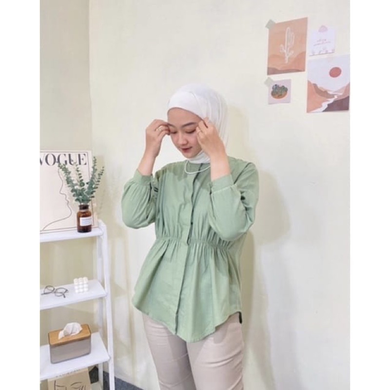 Jual Alya Shirt Kemeja Wanita Atasan Wanita Oversize Shopee Indonesia