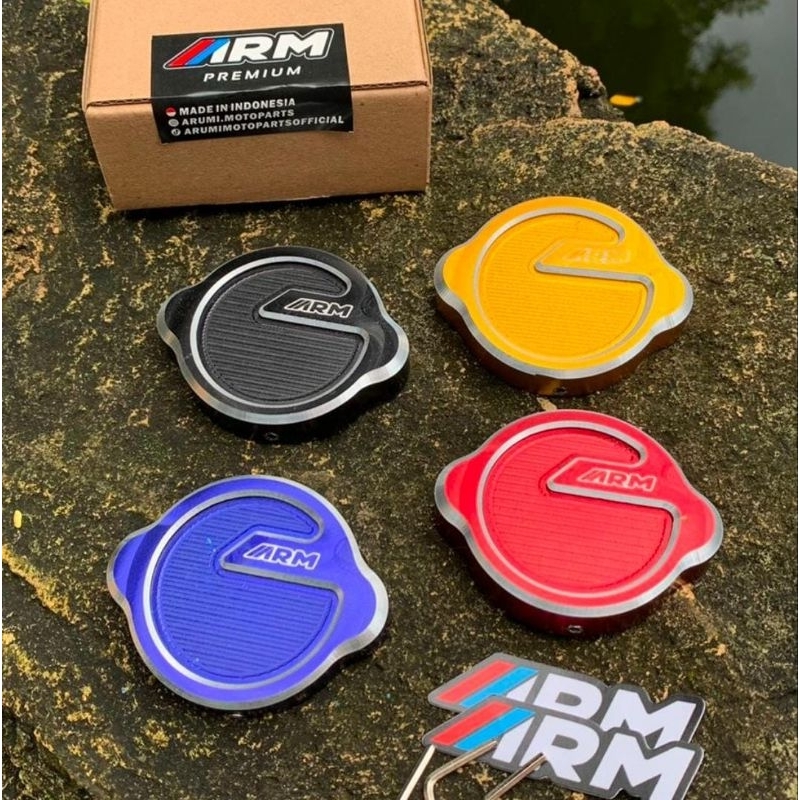 Jual ARM PREMIUM cover cap radiator universal full alumunium cnc ...