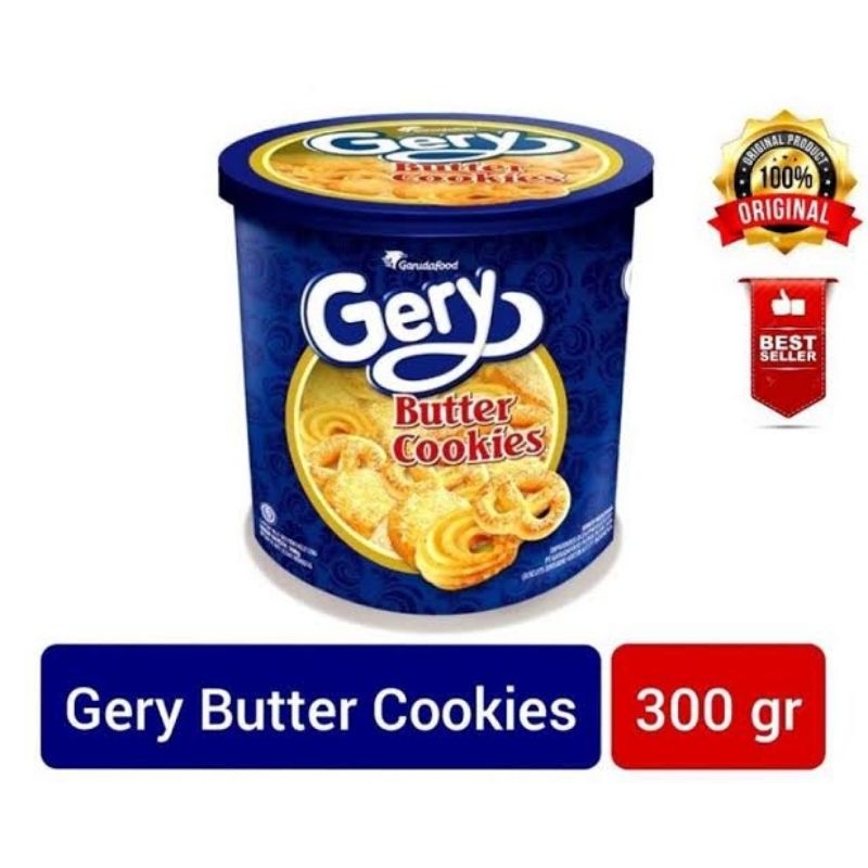 Jual Gerry butter cookies 300gr Gerry butter cookies kaleng biskuit