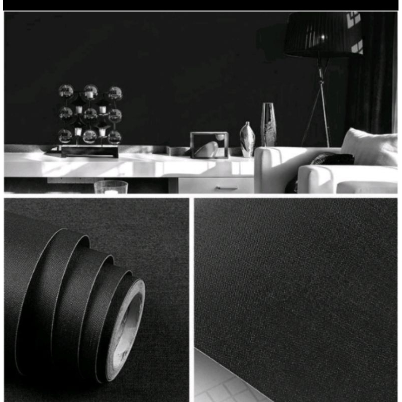 Jual Wallpaper Dinding Hitam Polos Wallpaper Dinding Kamar Tidur Hitam