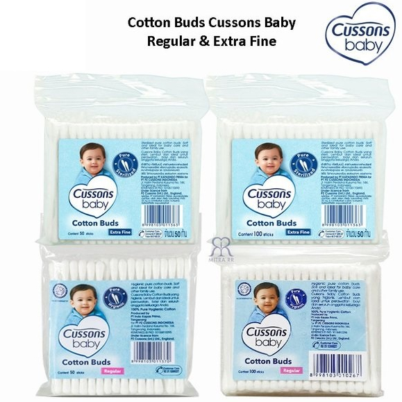 Jual CUSSONS BABY COTTON BUDS 50s 100s REGULER EXTRA FINE STICK BATANG