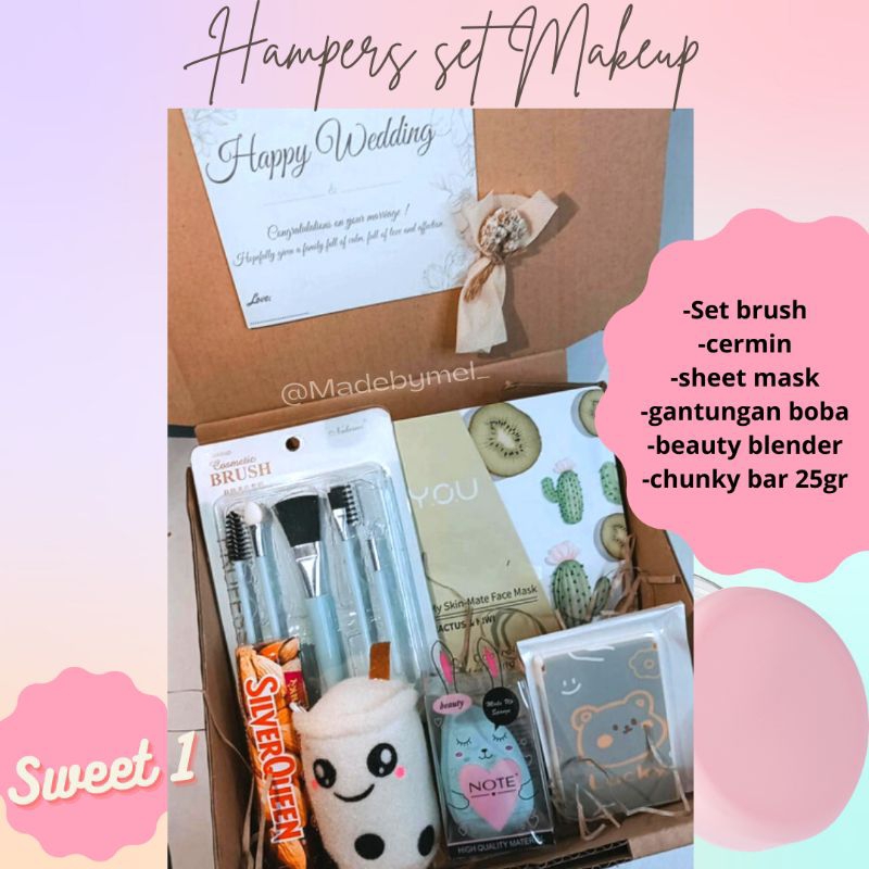 Jual hampers makeup / hampers alat makeup / hampers set makeup /hampers