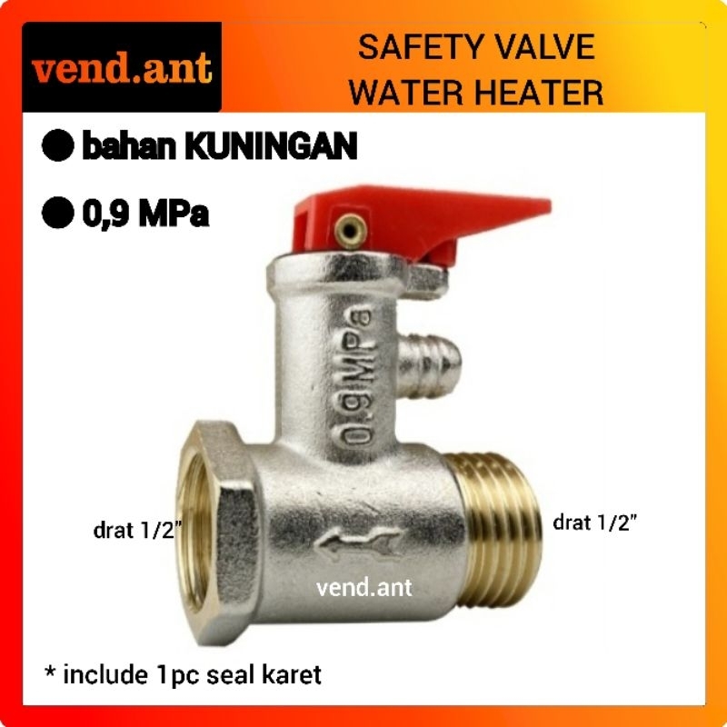Jual safety valve / klep pengaman untuk water heater Shopee Indonesia