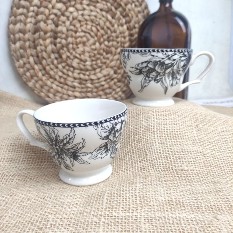 Jual Cangkir Teh Kopi Keramik Black Shantique Cup Only Shopee Indonesia 9154