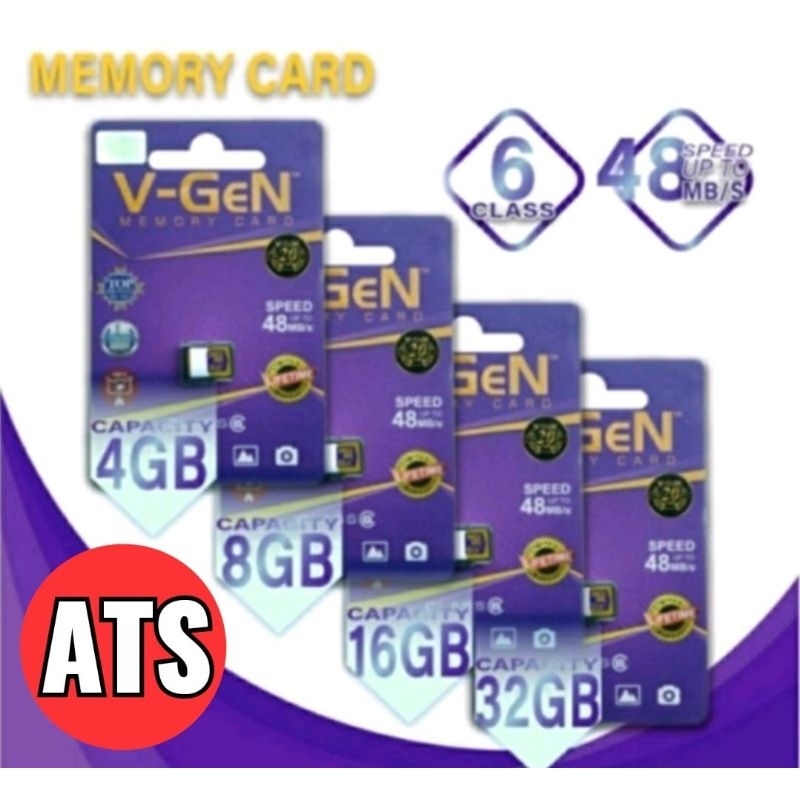 Jual Mmc Micro SD Card Memory V-Gen Hp 4GB 8GB 16GB 32GB 64GB 128GB ...