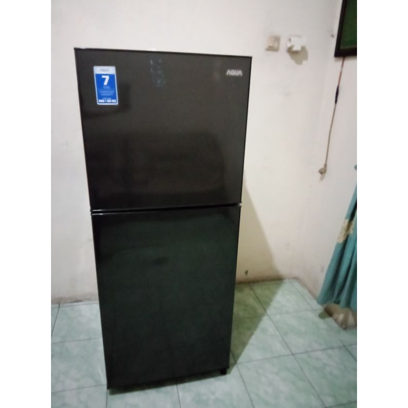 Jual Second Kulkas Pintu Aqua Aqr D Ds Garansi Resmi Shopee Indonesia