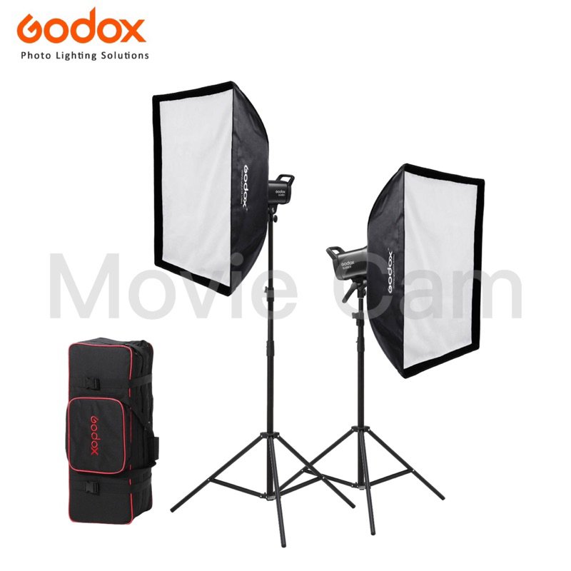 Kit 2 Lumières LED Godox SL60II-D - Continuous Light Avec Softbox Et Trépied Pour Studio