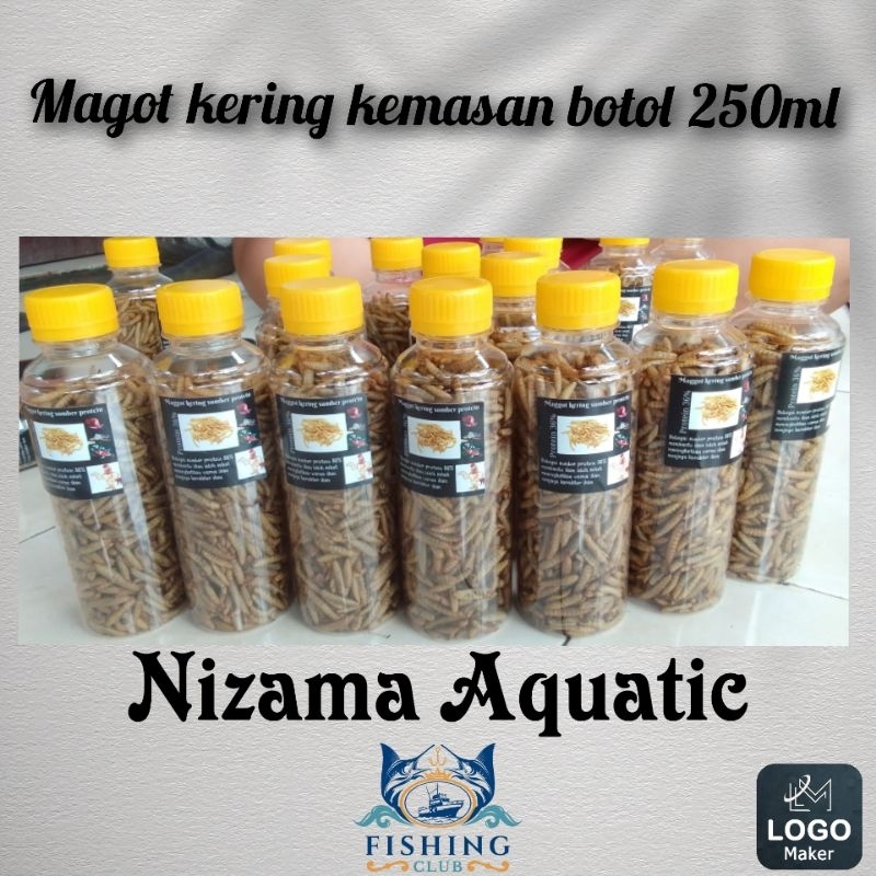 Jual Magot kering BSF/maggot kering/magot kering kemasan botol 250 ml ...