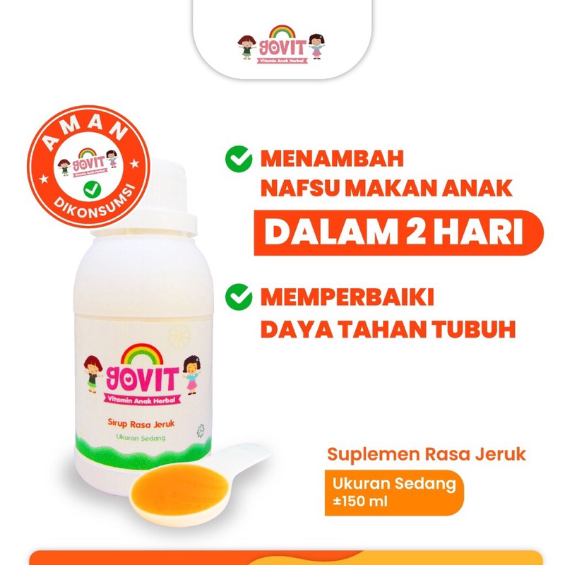 Jual GOVIT 150ML FREE TUMBLER VITAMIN penambah nafsu makan anak ...