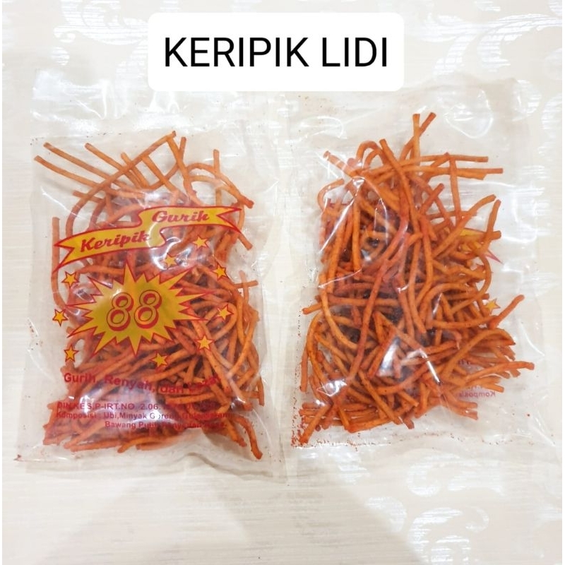 Jual Kerupuk Gurih Keripik Lidi Cap 88 Mie Lidi 100 Gr Shopee Indonesia