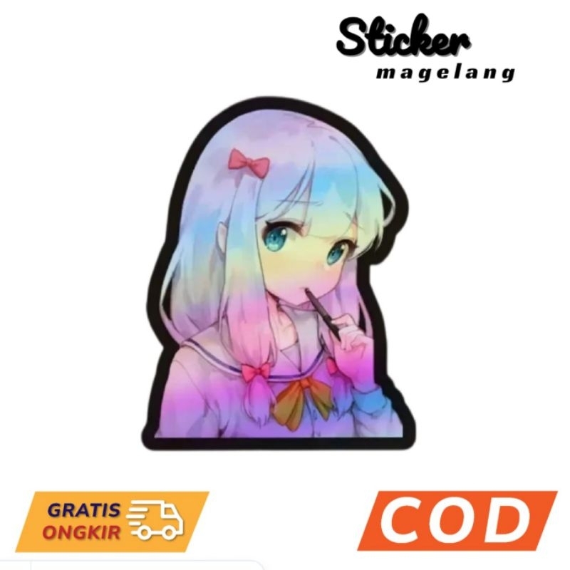 Jual Sticker printing anime hologram izumi sagiri Sticker hp laptop ...