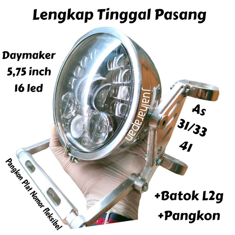 Jual Lampu Daymaker Inch Led Set Batok L G Shopee Indonesia