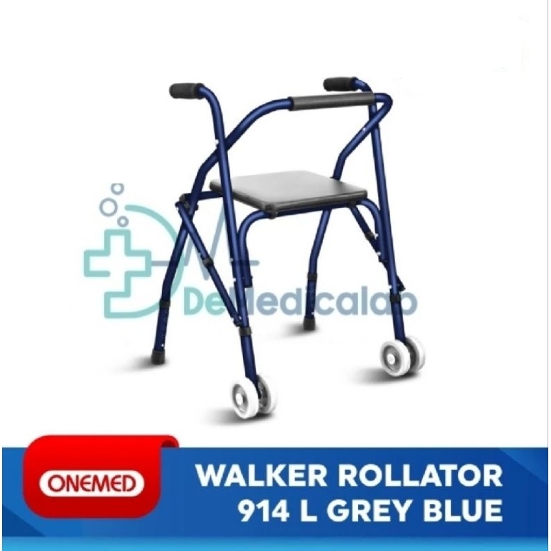 Jual Alat Bantu Jalan Walker Plus Roda Depan FS 914 L OneMed | Shopee ...