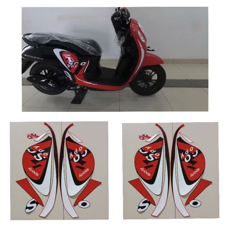 Jual STIKER STICKER STRIPING LIS LES POLET BODY MOTOR HONDA SCOPY ...