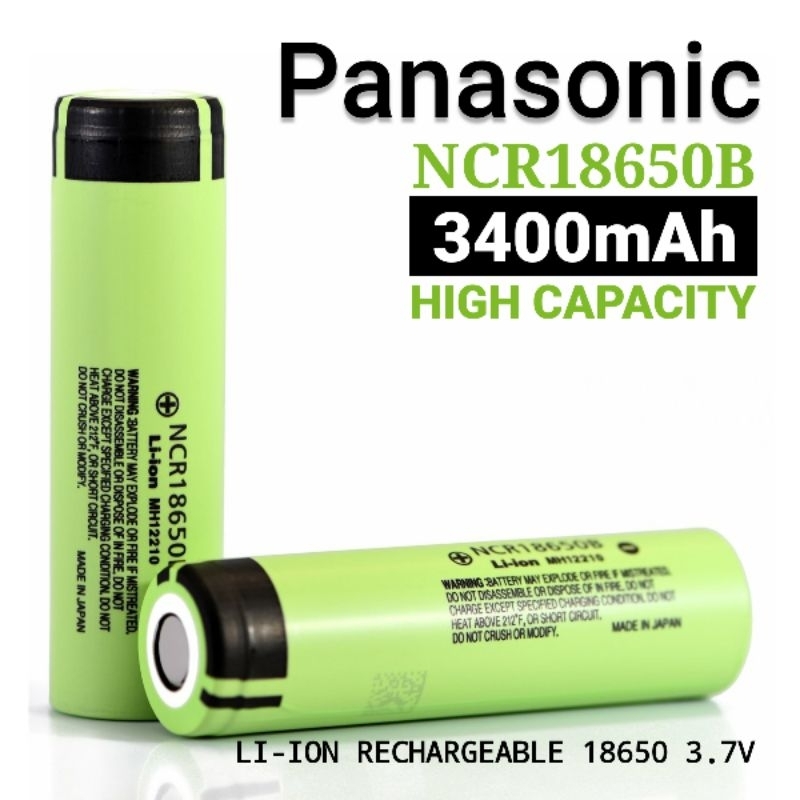 Jual PANASONIC NCR18650B BATERAI 18650 3400mAh 5A 3.7 VOLT LI-ION ...