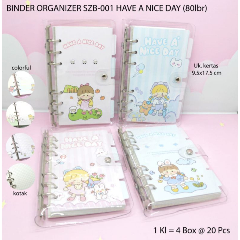 Jual FANCY BUDGET BINDER ORGANIZER NOTE BOOK BUKU CATATAN RING BESI ...