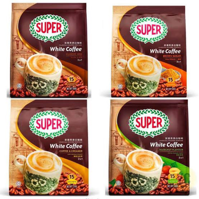 Jual SUPER WHITE COFFEE CHARCOAL ROASTED HERITAGE BROWN SUGAR CLASSIC