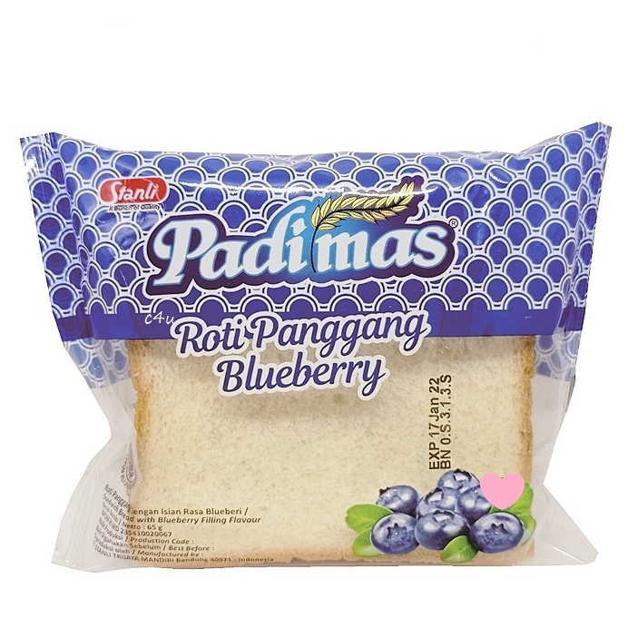 Jual PADIMAS ROTI PANGGANG 65gr COKLAT VANILA SUSU KEJU MIX FRUITS ...