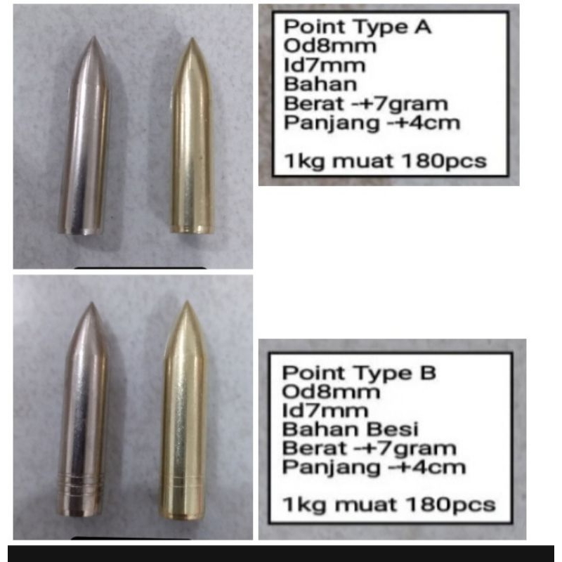 Jual Point arraw mesin CNC Od 8mm/bahan panahan/Alat olahraga/NASYIRA ...