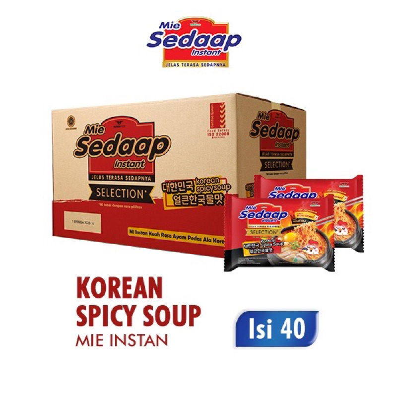 Jual Sedaap Mie Instan Korean Spicy Soup Bag Box Isi 40 Pcs Mi Sedap