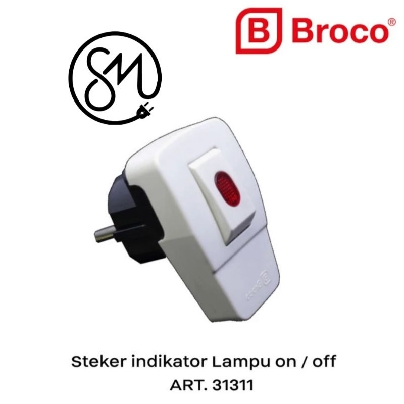 Jual Steker Saklar Broco Indikator Lampu on off listrik | Shopee Indonesia