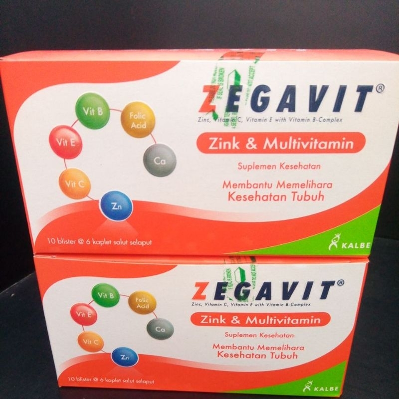 Jual Zegavit / Multivitamin / Box / 10 Blister @ 6 Kaplet | Shopee ...