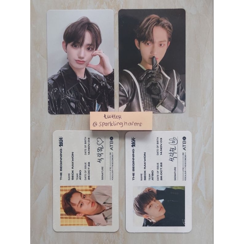 Jual Rakwon Wonbin Seok Rakwon Kim Wonbin ATBO Photocard pc The ...
