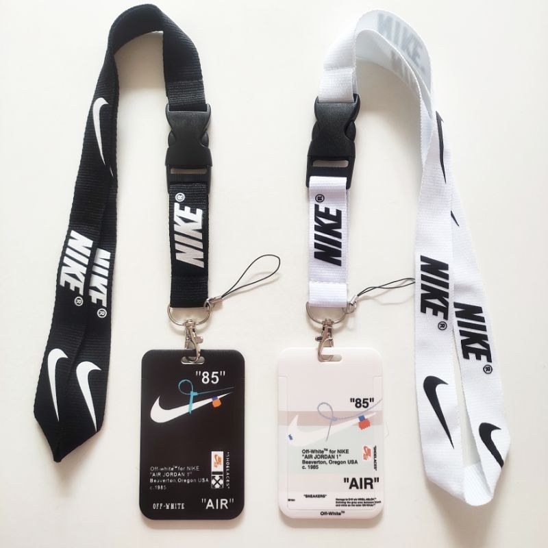 ID Card Holder Name Tag Lanyard Nike Kalung Kartu Logo Nike AJ