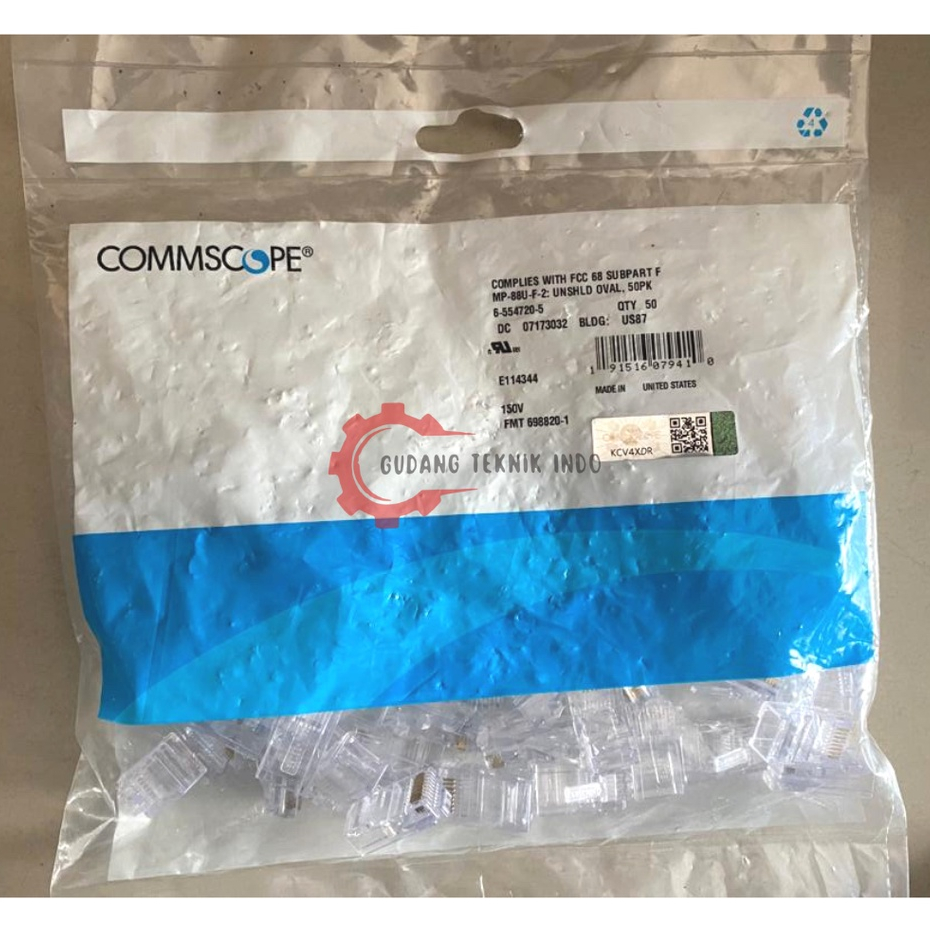 Jual Konektor RJ 45 Cat 5 COMMSCOPE / Connector RJ 45 Cat 5 COMMSCOPE ...