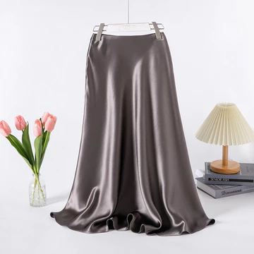 Korean Skirt Rok Satin Rok Korea Bawahan Satin