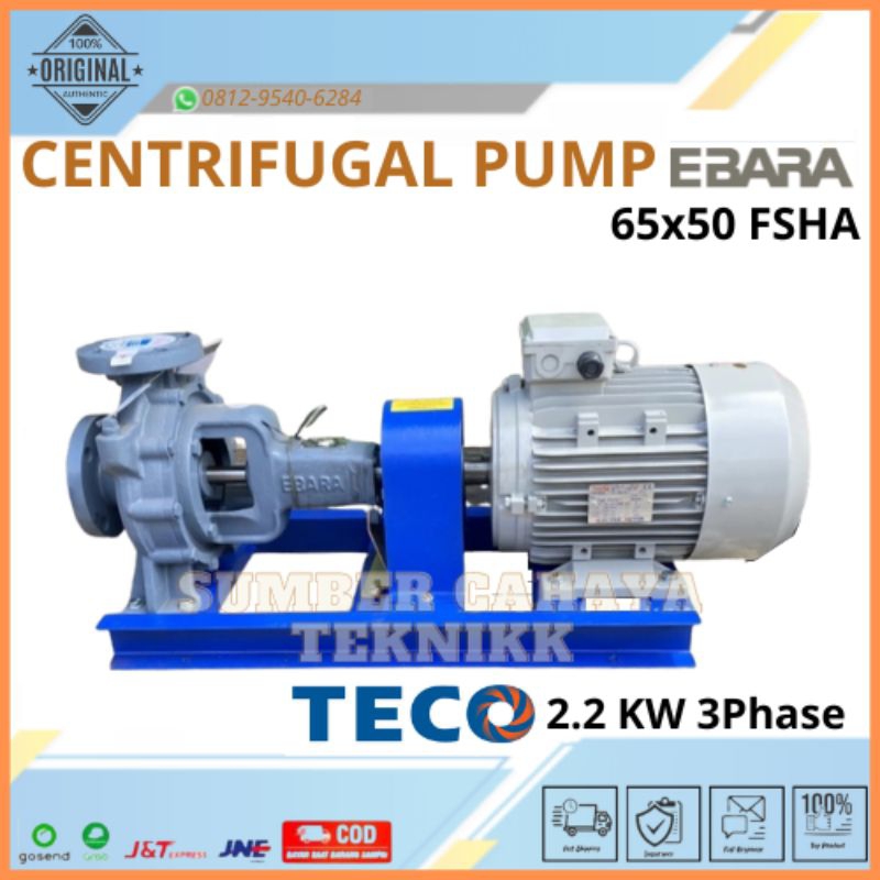 Jual Pompa Centrifugal Ebara X Fsha Motor Teco Kw Phase Set