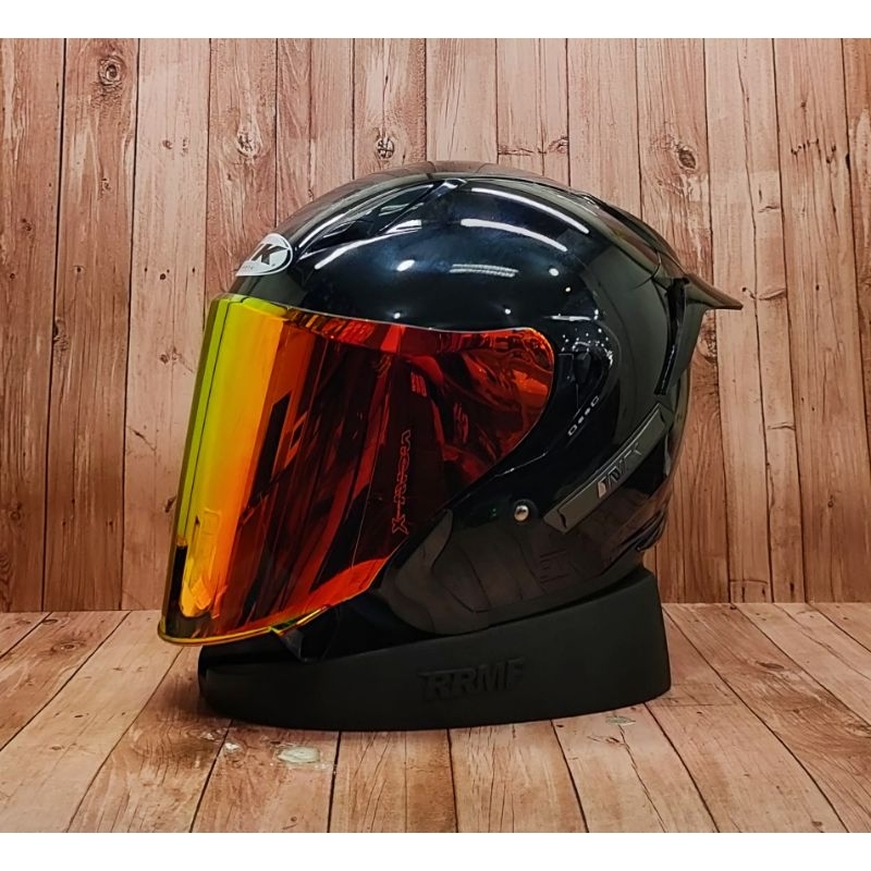 Jual HELM INK METRO SOLID BLACK GOLSY PAKET GANTENG VISIR IRIDIUM