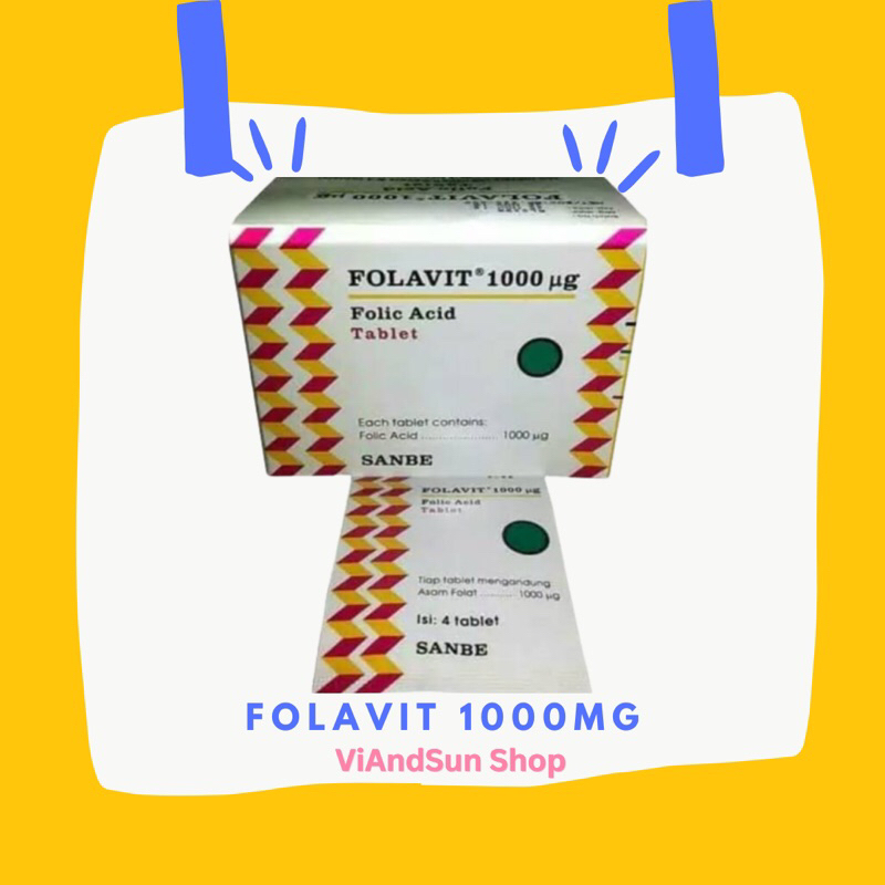 Jual Folavit 1000 - Folic Acid - Tablet - Sanbe | Shopee Indonesia