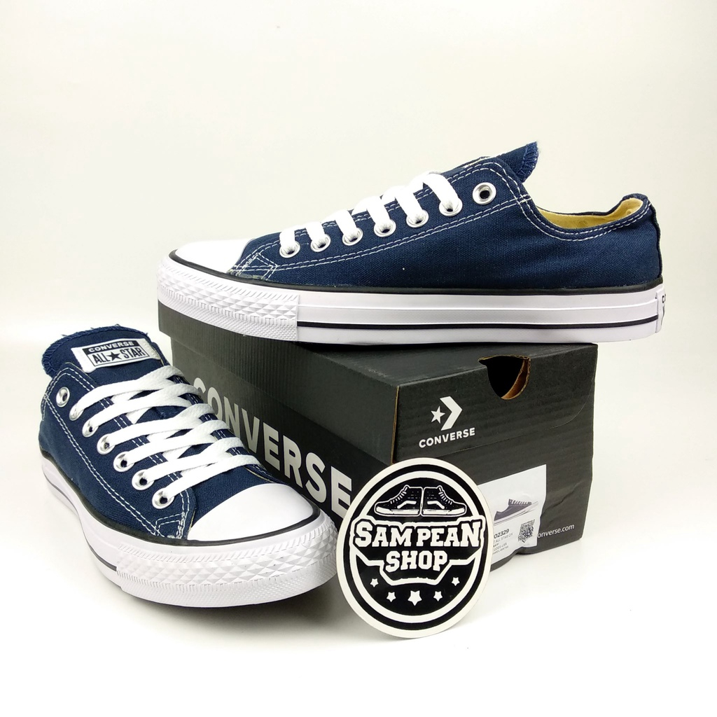 Sepatu Converse Allstar All star Chuck Taylor Classic Low Blue Navy White  Original Premium Import