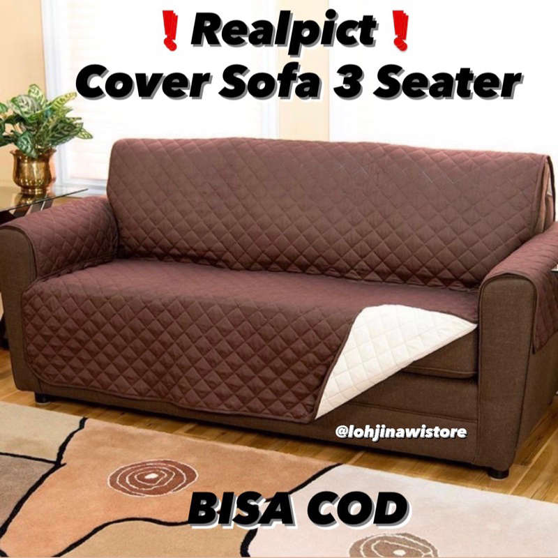 Jual COD AKTIF (COVER SOFA 3 SEATER) Cover Sofa Protektor EXTRA LONG ...