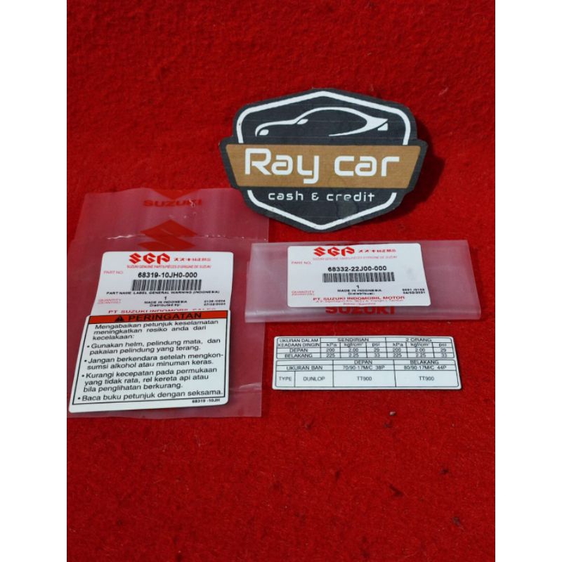 Jual STICKER WARNING DAN TEKANAN ANGIN ORIGINAL SGP | Shopee Indonesia