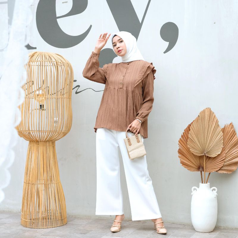 Mooi Tunik Wanita Atasan Wanita Raya Collection Yaseera Tunic