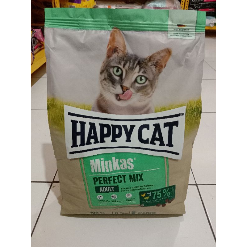 Jual Happy Cat Makanan Kucing Dewasa Minkas Perfect Mix 4kg | Shopee ...