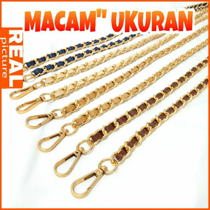 Jual TALI TAS RANTAI KOMBINASI KULIT IMITASI ANYAM MURAH ...