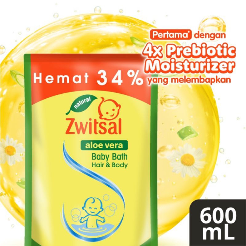 Jual Zwitsal Baby Bath Hair And Body Wash Aloe Vera 600 ML / Zwitsal 2 ...