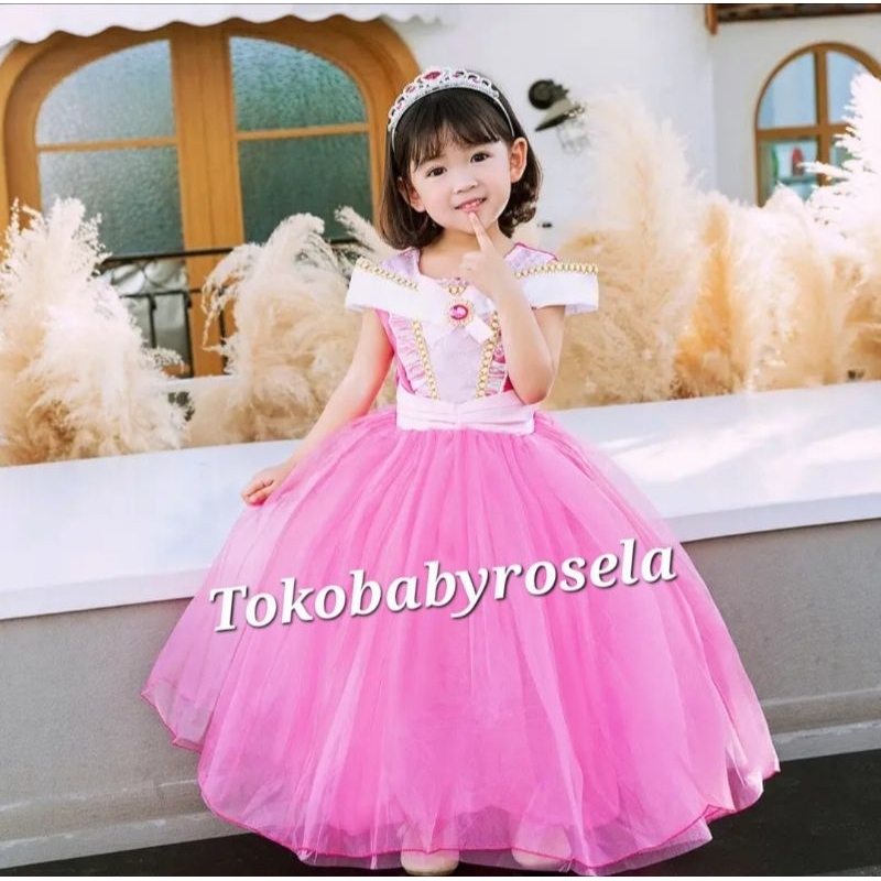 Jual Dress kostum Princess gaun ulang pesta tahun anak princess Aurora ...