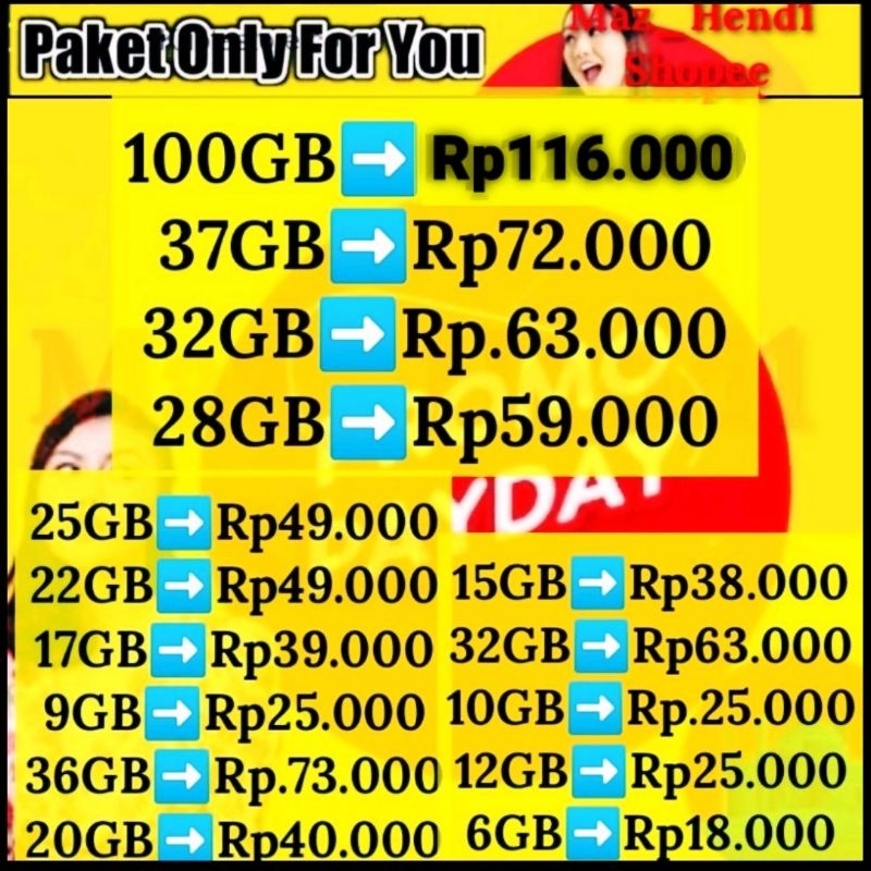 Jual Paket Kuota Indosat 100GB Full PROMO Freedom Murah | Shopee Indonesia