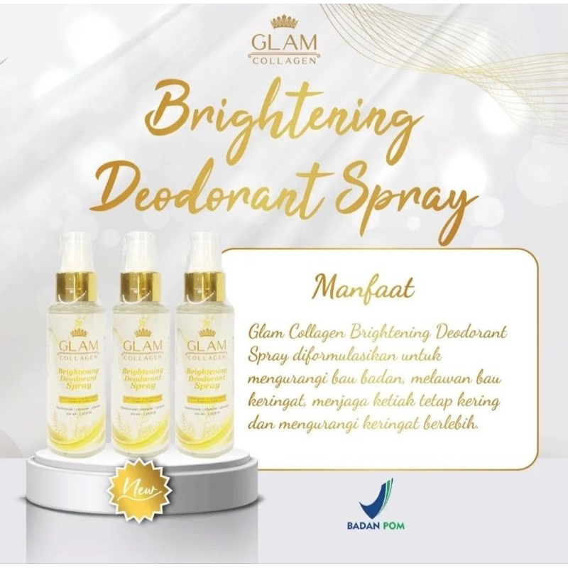 Jual READY COD GLAM COLLAGEN BRIGHTENING DEODORANT SPRAY BODY SPRAY