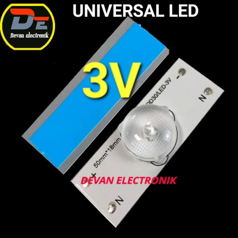 Jual led backlight tv led universal 3 volt cembung bisa untuk semua ...