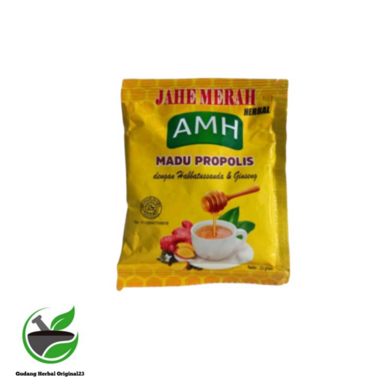 Jual Jahe Merah Amh Madu Propolis Per Sachet Original Shopee Indonesia