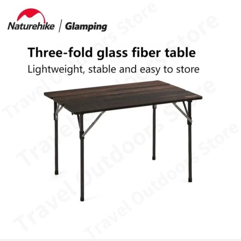 Jual MEJA LIPAT OUTDOOR FG04 NATUREHIKE NH22JU020 THREE FOLD GLASS