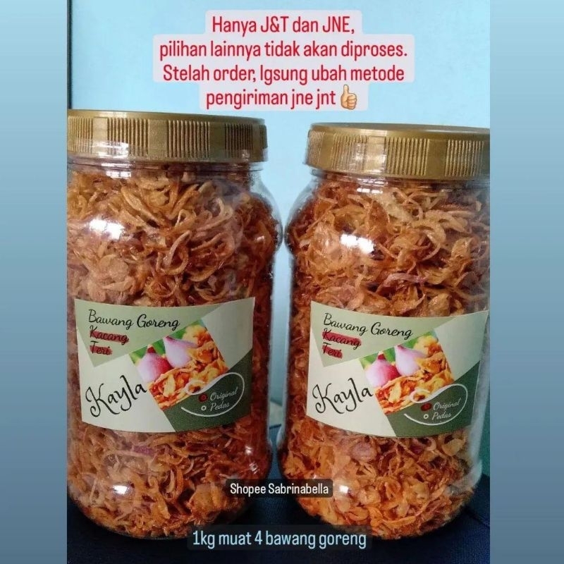 Jual Bawang Goreng Bawang Goreng Original Kayla Original Teri Kacang Ori Dan Pedas Kayla