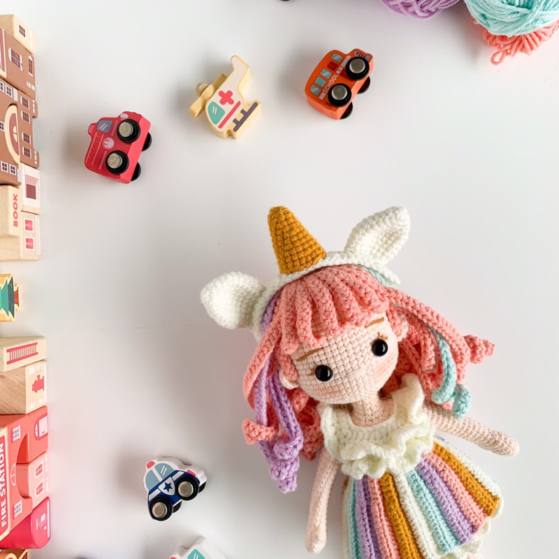 Jual Fullset Amigurumi | Boneka Rajut Fullset | Unicorn Girl | Bunny ...