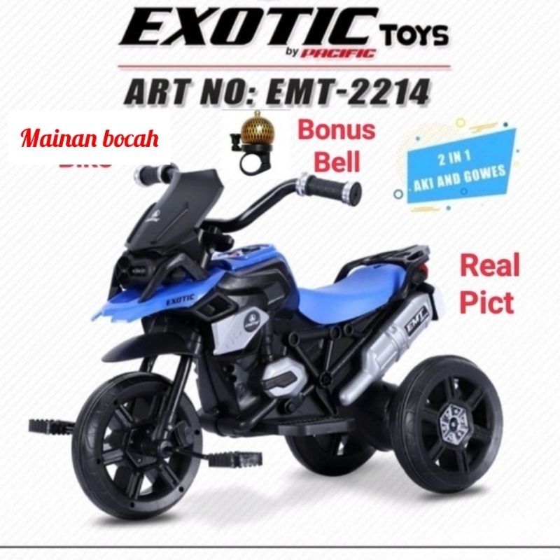 Motor Aki EMT 2214 2in1 Aki dan Gowes Roda tiga