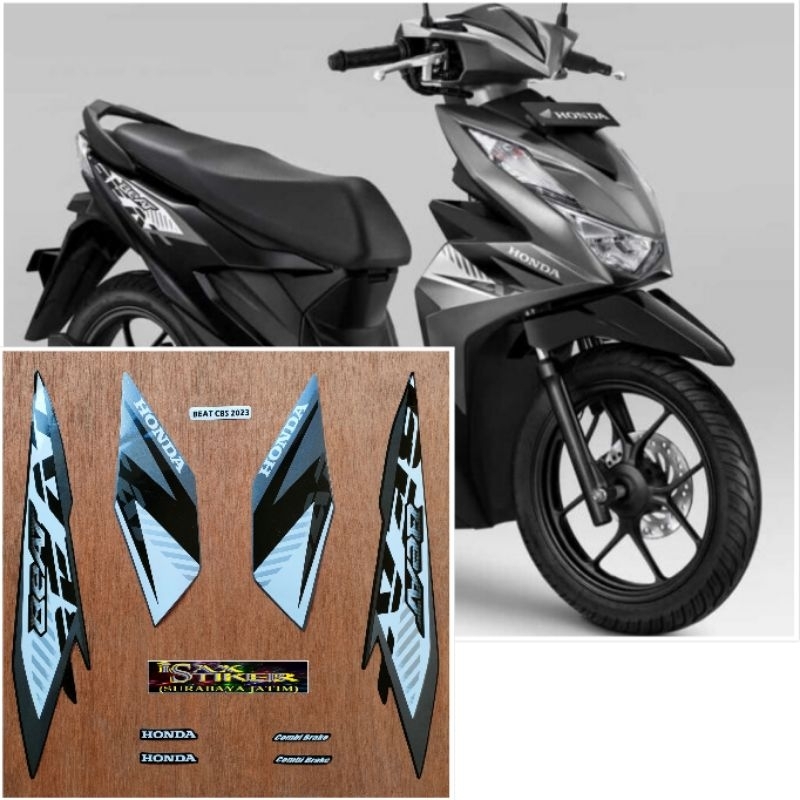 Jual Striping Original Honda Beat Cbs Abuabu Hitam Tahun Shopee Indonesia